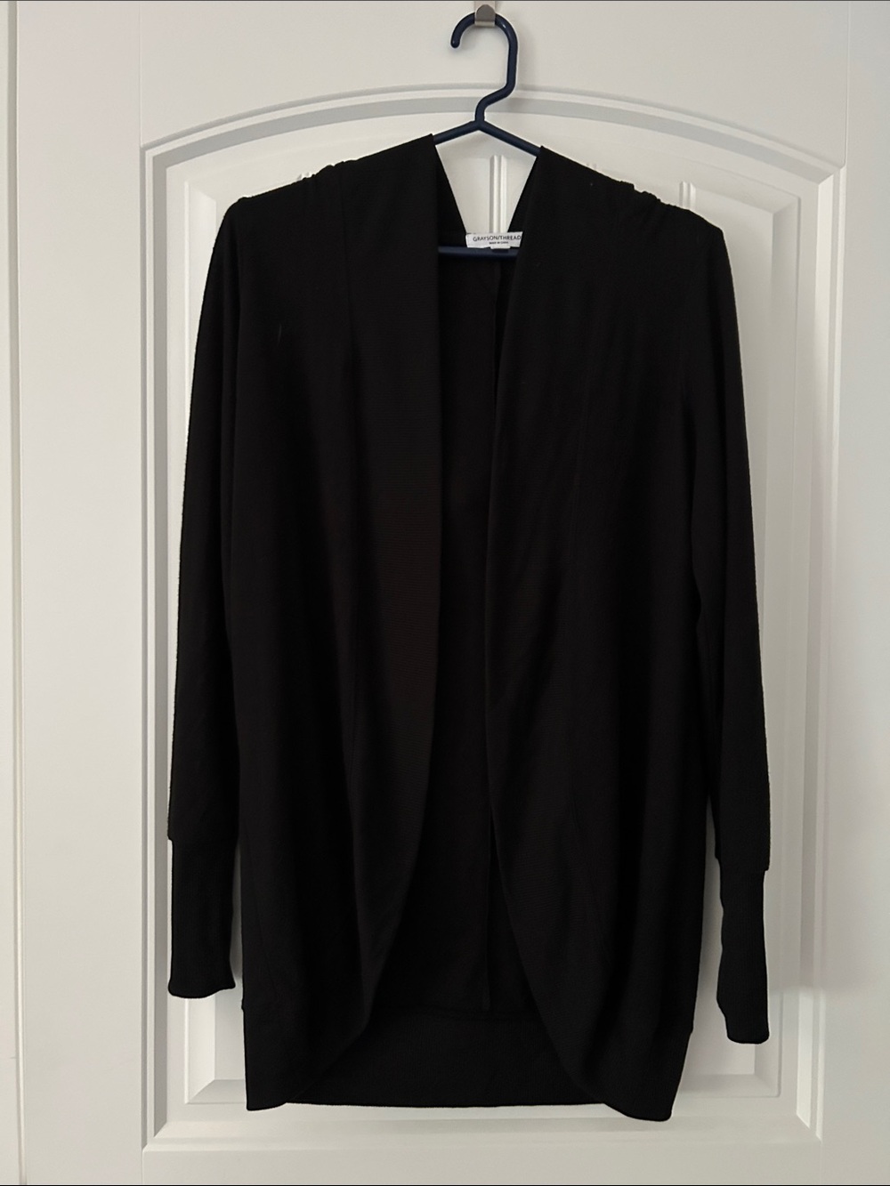 Grayson Threads Hooded Cardigan Black Women’s Small